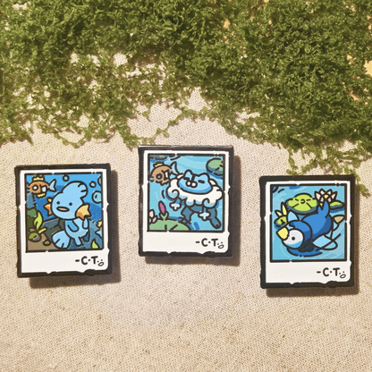 Enamel Pins - Water Starters